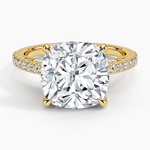 Secret Garden Adorned Gallery Diamond Ring (1/2 ct. tw.) Yellow Gold 18k Cushion Engagement Ring