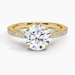 Secret Garden Adorned Gallery Diamond Ring (1/2 ct. tw.) Yellow Gold 18k Round Engagement Ring