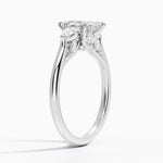 Secret Garden Gallery Three Stone Diamond Ring Platinum Marquise Engagement Ring