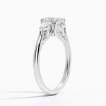 Secret Garden Gallery Three Stone Diamond Ring Platinum Oval Engagement Ring