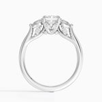 Secret Garden Gallery Three Stone Diamond Ring Platinum Radiant Engagement Ring