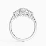 Secret Garden Gallery Three Stone Diamond Ring Platinum Round Engagement Ring