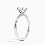 Viviana One-Quarter Coverage Diamond Ring Platinum Heart Engagement Ring
