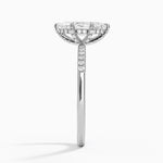 Viviana One-Quarter Coverage Diamond Ring Platinum Marquise Engagement Ring