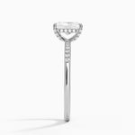 Viviana One-Quarter Coverage Diamond Ring Platinum Radiant Engagement Ring