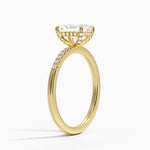 Viviana One-Quarter Coverage Diamond Ring Yellow Gold 18k Radiant Engagement Ring