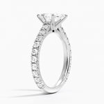 Sienna Three-Quarter Coverage Diamond Ring Platinum Marquise Engagement Ring