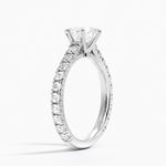 Sienna Three-Quarter Coverage Diamond Ring Platinum Oval Engagement Ring