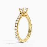 Sienna Three-Quarter Coverage Diamond Ring Yellow Gold 18k Round Engagement Ring