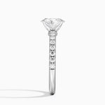 Amelie Half Coverage Diamond Ring Platinum Oval Engagement Ring