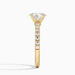 Amelie Half Coverage Diamond Ring Yellow Gold 18k Oval Engagement Ring
