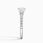 Amelie Half Coverage Diamond Ring Platinum Round Engagement Ring