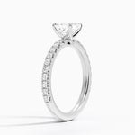 Amelie Three-Quarter Coverage Diamond Ring Platinum Asscher Engagement Ring
