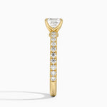 Amelie Three-Quarter Coverage Diamond Ring Yellow Gold 18k Asscher Engagement Ring