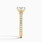 Amelie Three-Quarter Coverage Diamond Ring Yellow Gold 18k Emerald Engagement Ring