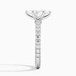 Amelie Three-Quarter Coverage Diamond Ring Platinum Marquise Engagement Ring