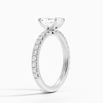 Amelie Three-Quarter Coverage Diamond Ring Platinum Radiant Engagement Ring