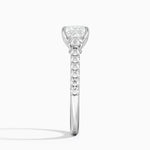 Amelie Three Stone Diamond Ring Platinum Princess Engagement Ring