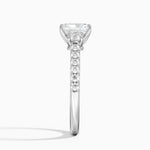 Amelie Three Stone Diamond Ring Platinum Radiant Engagement Ring