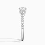 Amelie Three Stone Diamond Ring Platinum Round Engagement Ring