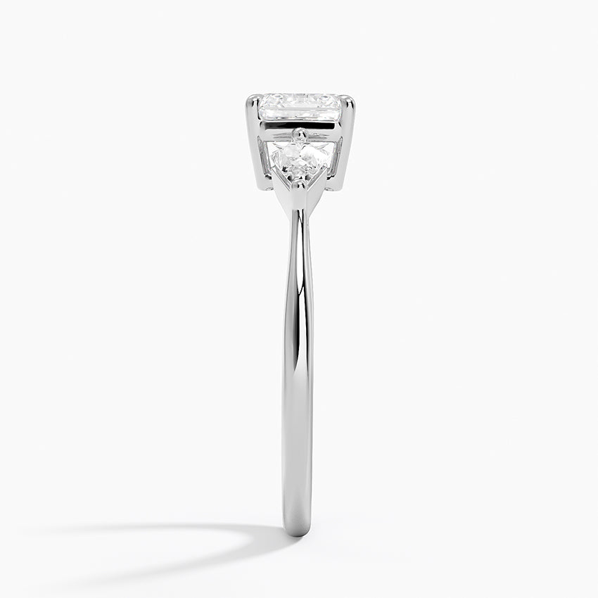 Luxe Cometa Three Stone Diamond Ring (1/3 ct. tw.) Platinum Asscher Engagement Ring