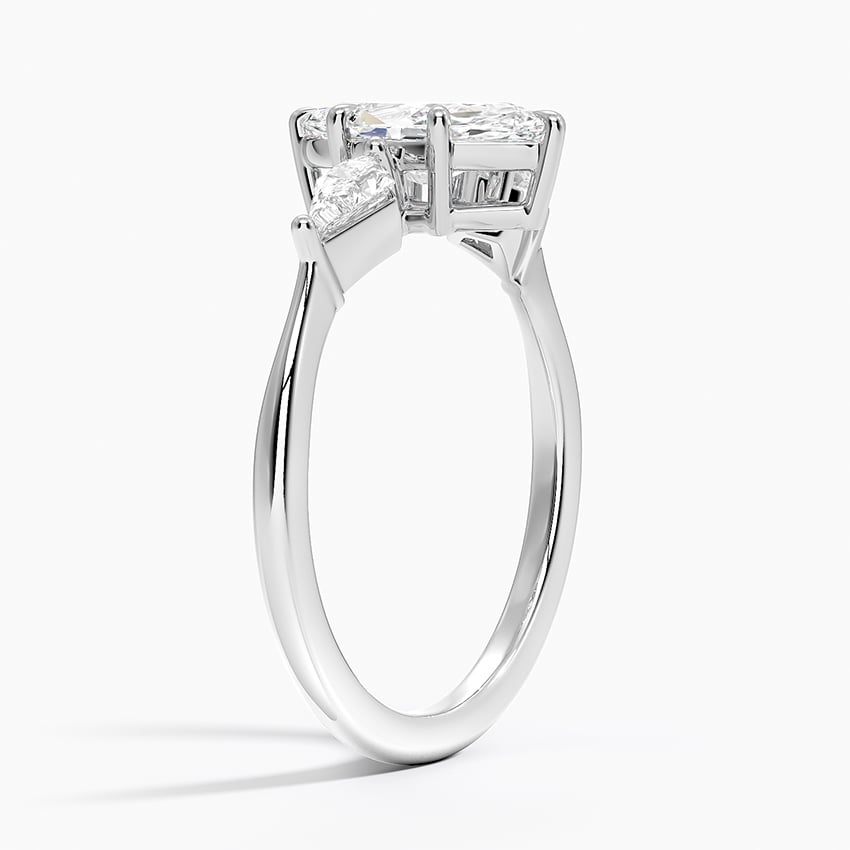 Luxe Cometa Three Stone Diamond Ring (1/3 ct. tw.) Platinum Marquise Engagement Ring