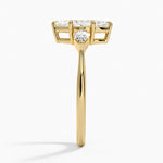 Luxe Cometa Three Stone Diamond Ring (1/3 ct. tw.) Yellow Gold 18k Marquise Engagement Ring