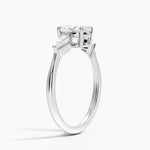 Luxe Cometa Three Stone Diamond Ring (1/3 ct. tw.) Platinum Oval Engagement Ring