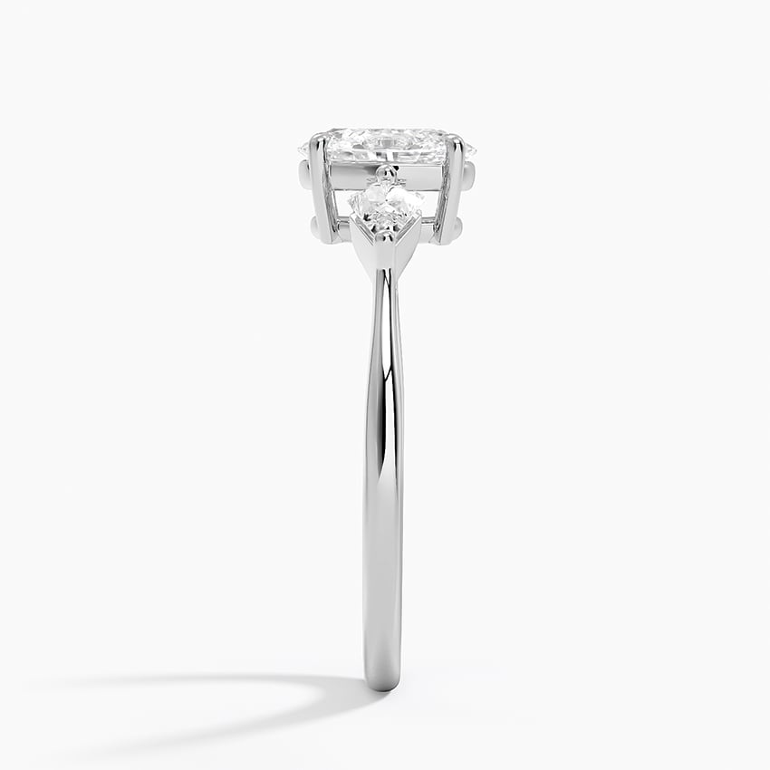 Luxe Cometa Three Stone Diamond Ring (1/3 ct. tw.) Platinum Oval Engagement Ring