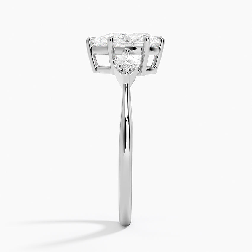 Luxe Cometa Three Stone Diamond Ring (1/3 ct. tw.) Platinum Pear Engagement Ring