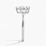 Luxe Cometa Three Stone Diamond Ring (1/3 ct. tw.) Platinum Pear Engagement Ring