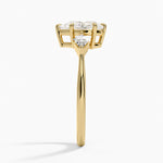 Luxe Cometa Three Stone Diamond Ring (1/3 ct. tw.) Yellow Gold 18k Pear Engagement Ring