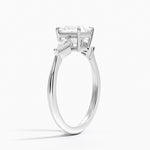 Luxe Cometa Three Stone Diamond Ring (1/3 ct. tw.) Platinum Princess Engagement Ring