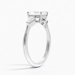 Luxe Cometa Three Stone Diamond Ring (1/3 ct. tw.) Platinum Radiant Engagement Ring