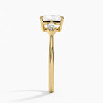 Luxe Cometa Three Stone Diamond Ring (1/3 ct. tw.) Yellow Gold 18k Radiant Engagement Ring
