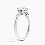 Luxe Cometa Three Stone Diamond Ring (1/3 ct. tw.) Platinum Round Engagement Ring
