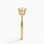 Luxe Cometa Three Stone Diamond Ring (1/3 ct. tw.) Yellow Gold 18k Round Engagement Ring