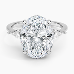 Luxe Cometa Three Stone Diamond Ring (1/3 ct. tw.) Platinum Oval Engagement Ring