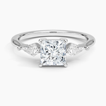 Luxe Cometa Three Stone Diamond Ring (1/3 ct. tw.) Platinum Princess Engagement Ring