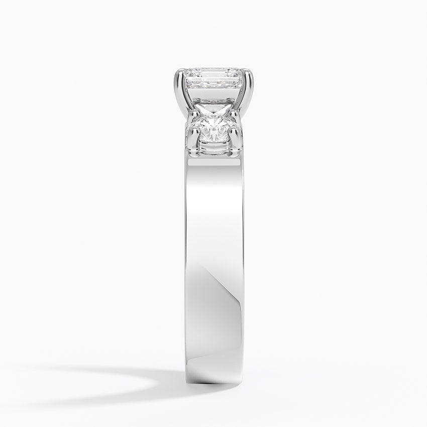 Peyton Three Stone Diamond Ring (1/2 ct. tw.) Platinum Asscher Engagement Ring