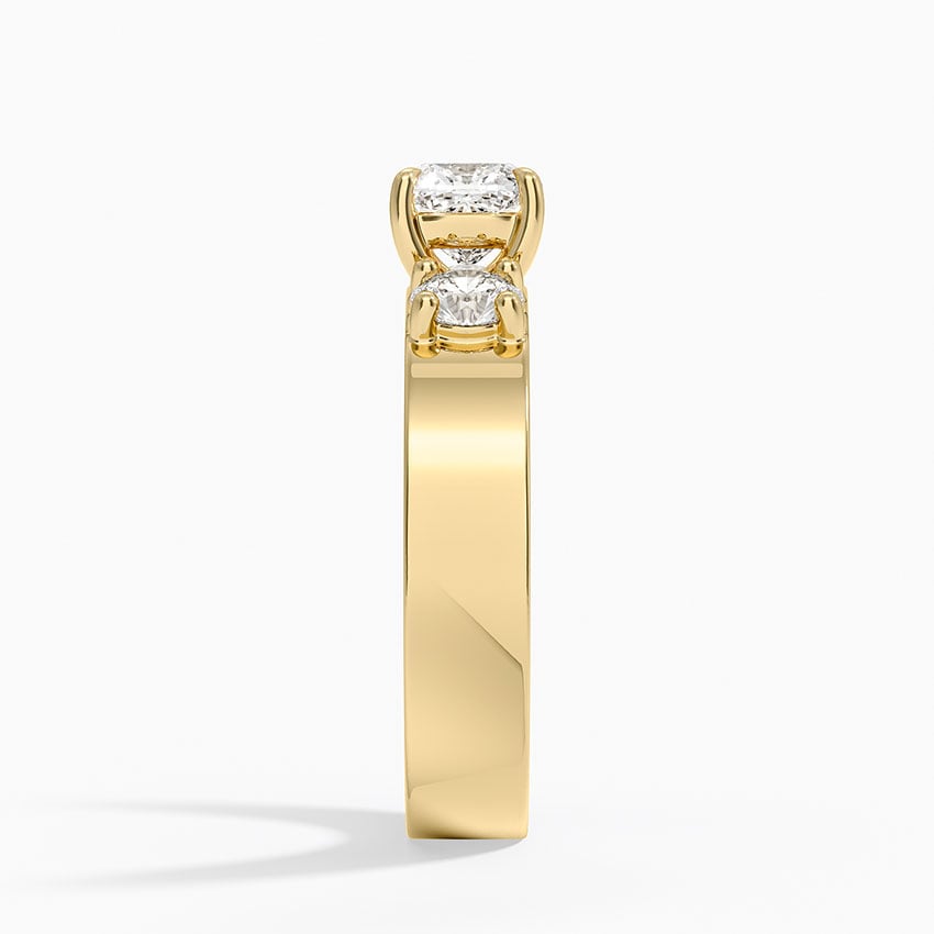 Peyton Three Stone Diamond Ring (1/2 ct. tw.) Yellow Gold 18k Cushion Engagement Ring