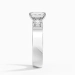 Peyton Three Stone Diamond Ring (1/2 ct. tw.) Platinum Emerald Engagement Ring