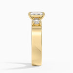 Peyton Three Stone Diamond Ring (1/2 ct. tw.) Yellow Gold 18k Emerald Engagement Ring