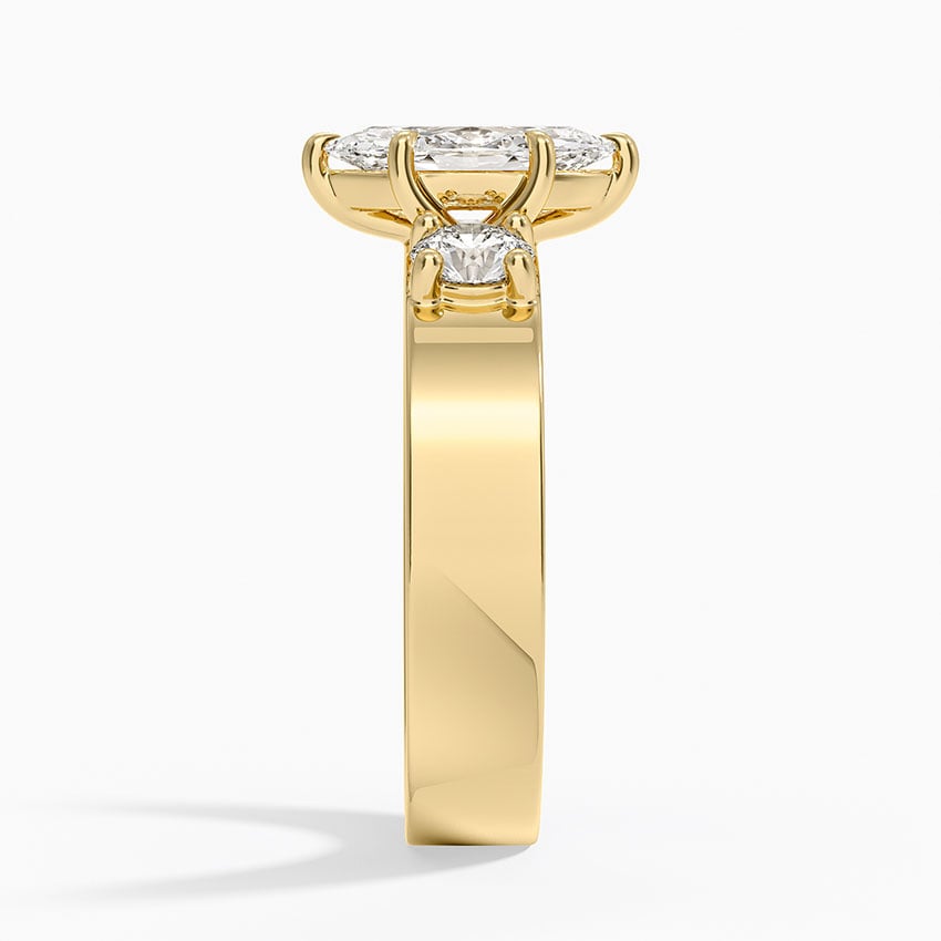 Peyton Three Stone Diamond Ring (1/2 ct. tw.) Yellow Gold 18k Marquise Engagement Ring