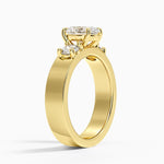 Peyton Three Stone Diamond Ring (1/2 ct. tw.) Yellow Gold 18k Oval Engagement Ring