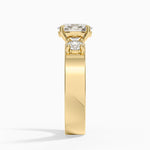 Peyton Three Stone Diamond Ring (1/2 ct. tw.) Yellow Gold 18k Oval Engagement Ring