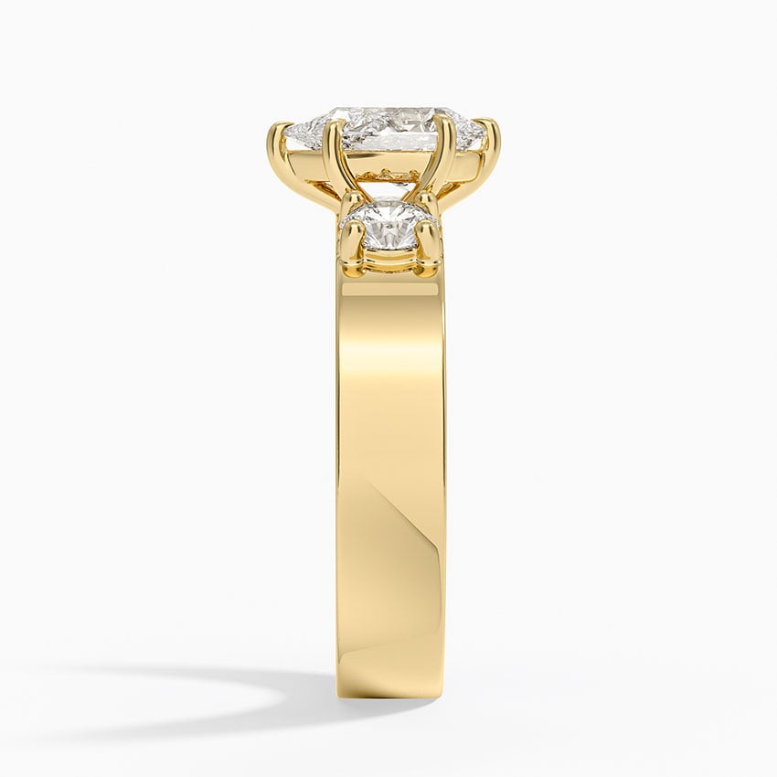 Peyton Three Stone Diamond Ring (1/2 ct. tw.) Yellow Gold 18k Pear Engagement Ring