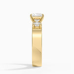 Peyton Three Stone Diamond Ring (1/2 ct. tw.) Yellow Gold 18k Princess Engagement Ring