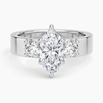 Peyton Three Stone Diamond Ring (1/2 ct. tw.) Platinum Marquise Engagement Ring