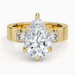 Peyton Three Stone Diamond Ring (1/2 ct. tw.) Yellow Gold 18k Pear Engagement Ring